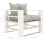 Sofá de palets para jardín madera con cojines taupe de vidaXL, Sofás de exterior - Ref: Foro24-3052396, Precio: 109,21 €, Des...