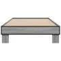 Sonoma-graues Metall-Holzwerkstoff-Bettgestell, 75 x 190 cm von vidaXL, Betten und Lattenroste - Ref: Foro24-845880, Preis: 5...