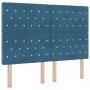 Estructura de cama Azul oscuro 140 x 190 cm Terciopelo