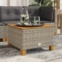 Garden table synthetic rattan gray acacia wood 55x55x36 cm by vidaXL, Garden tables - Ref: Foro24-365909, Price: 63,98 €, Dis...