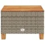 Garden table synthetic rattan gray acacia wood 55x55x36 cm by vidaXL, Garden tables - Ref: Foro24-365909, Price: 63,98 €, Dis...