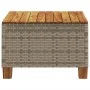 Garden table synthetic rattan gray acacia wood 55x55x36 cm by vidaXL, Garden tables - Ref: Foro24-365909, Price: 63,98 €, Dis...