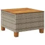 Garden table synthetic rattan gray acacia wood 55x55x36 cm by vidaXL, Garden tables - Ref: Foro24-365909, Price: 63,98 €, Dis...