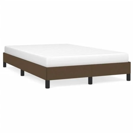 Dark brown fabric bed frame 120x190 cm by vidaXL, Beds and slatted bases - Ref: Foro24-3269608, Price: 101,47 €, Discount: %