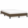 Dark brown fabric bed frame 120x190 cm by vidaXL, Beds and slatted bases - Ref: Foro24-3269608, Price: 101,47 €, Discount: %