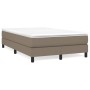 Estructura de cama sin colchón tela gris taupe 120x200 cm