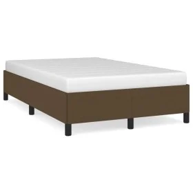 Dark brown fabric bed frame 120x190 cm by vidaXL, Beds and slatted bases - Ref: Foro24-3269634, Price: 88,80 €, Discount: %