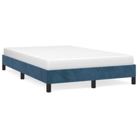 Dark blue velvet bed frame 120x190 cm by vidaXL, Beds and slatted bases - Ref: Foro24-3269629, Price: 96,59 €, Discount: %