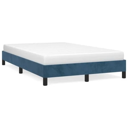 Dunkelblauer Samtbettrahmen 120x190 cm von vidaXL, Betten und Lattenroste - Ref: Foro24-3269629, Preis: 100,45 €, Rabatt: %