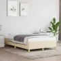 Cream fabric bed frame 120x190 cm by vidaXL, Beds and slatted bases - Ref: Foro24-3269643, Price: 94,90 €, Discount: %
