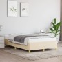Estructura de cama tela crema 120x190 cm