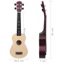 Sopran Ukulele Set für Kinder mit hellem Holzkoffer 23" von vidaXL, Streichinstrumente - Ref: Foro24-70151, Preis: 31,23 €, R...