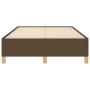 Estructura de cama tela marrón oscuro 120x190 cm de vidaXL, Camas y somieres - Ref: Foro24-3269641, Precio: 90,80 €, Descuent...