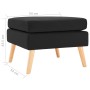 Black fabric footrest by vidaXL, Ottomans - Ref: Foro24-288742, Price: 87,89 €, Discount: %