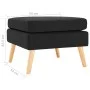 Black fabric footrest by vidaXL, Ottomans - Ref: Foro24-288742, Price: 86,43 €, Discount: %