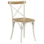 Stühle mit gekreuzter Rückenlehne, 2 Stück, aus massivem weißem Mangoholz von vidaXL, Essstühle - Ref: Foro24-247315, Preis: ...