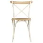 Cross back chairs 2 pcs solid white mango wood by vidaXL, dining chairs - Ref: Foro24-247315, Price: 201,68 €, Discount: %
