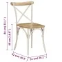 Stühle mit gekreuzter Rückenlehne, 2 Stück, aus massivem weißem Mangoholz von vidaXL, Essstühle - Ref: Foro24-247315, Preis: ...