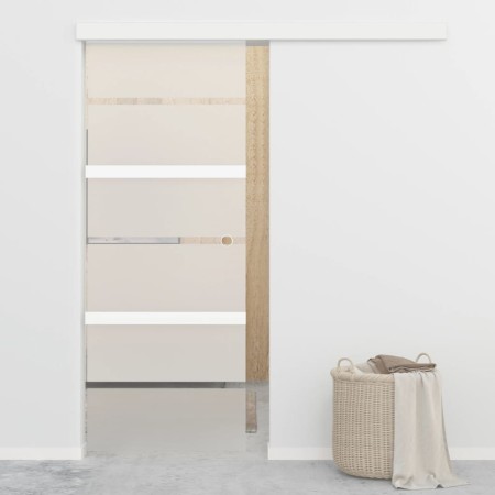 Schiebetür aus ESG-Glas und silbernem Aluminium, 76 x 205 cm von vidaXL, Türen - Ref: Foro24-288058, Preis: 210,78 €, Rabatt: %