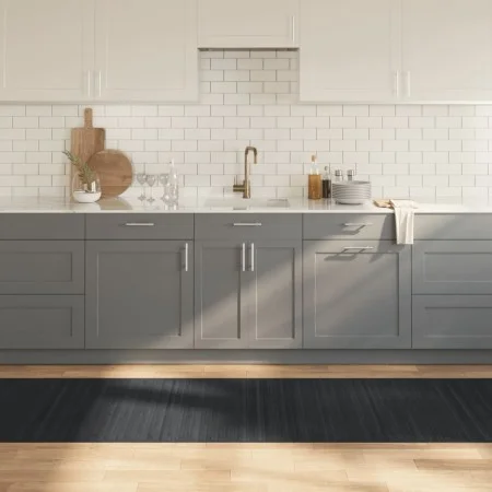 Rectangular gray bamboo rug 80x400 cm by vidaXL, Rugs - Ref: Foro24-376922, Price: 37,58 €, Discount: %