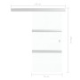 Schiebetür aus ESG-Glas und silbernem Aluminium, 76 x 205 cm von vidaXL, Türen - Ref: Foro24-288058, Preis: 210,78 €, Rabatt: %