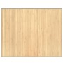 Alfombra rectangular bambú color natural claro 80x100 cm