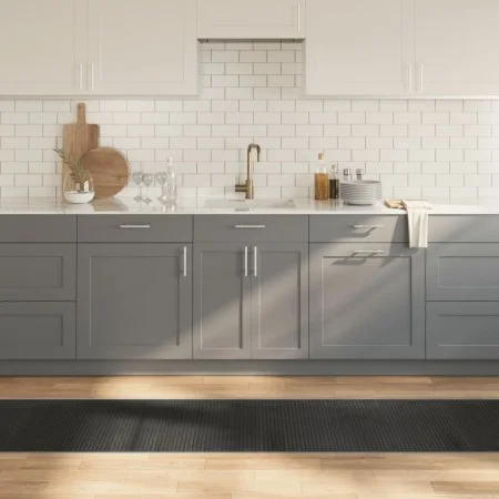 Rectangular gray bamboo rug 60x300 cm by vidaXL, Rugs - Ref: Foro24-376844, Price: 24,47 €, Discount: %