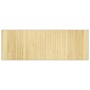 Alfombra rectangular bambú color natural claro 70x200 cm