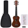 Soprano ukulele set for children with dark wood case 23" by vidaXL, String instruments - Ref: Foro24-70150, Price: 30,95 €, D...