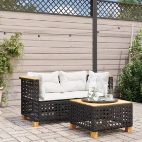 Garden corner sofas with cushions 2 pcs black synthetic rattan by vidaXL, Outdoor sofas - Ref: Foro24-365935, Price: 185,63 €...