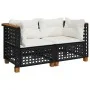Garden corner sofas with cushions 2 pcs black synthetic rattan by vidaXL, Outdoor sofas - Ref: Foro24-365935, Price: 185,63 €...