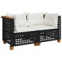 Garten-Ecksofas mit Kissen, 2 Stück, schwarzes synthetisches Rattan von vidaXL, Outdoor-Sofas - Ref: Foro24-365935, Preis: 17...