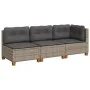 3-seater garden sofa with gray synthetic rattan cushions by vidaXL, Outdoor sofas - Ref: Foro24-365921, Price: 223,16 €, Disc...