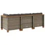 3-seater garden sofa with gray synthetic rattan cushions by vidaXL, Outdoor sofas - Ref: Foro24-365921, Price: 223,16 €, Disc...