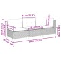 3-Sitzer-Gartensofa mit grauen synthetischen Rattankissen von vidaXL, Outdoor-Sofas - Ref: Foro24-365921, Preis: 198,96 €, Ra...
