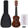 Soprano ukulele set for children with dark wood 21" case by vidaXL, String instruments - Ref: Foro24-70145, Price: 33,13 €, D...