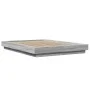 Sonoma gray wood bed frame with LED lights 140x190 cm by vidaXL, Beds and slatted bases - Ref: Foro24-3281131, Price: 179,46 ...