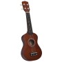 Sopran Ukulele Set für Kinder mit dunklem Holzkoffer 21" von vidaXL, Streichinstrumente - Ref: Foro24-70145, Preis: 33,77 €, ...