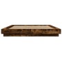 Smoked oak engineered wood bed frame 150x200cm by vidaXL, Beds and slatted bases - Ref: Foro24-3281186, Price: 161,23 €, Disc...