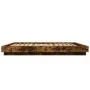 Smoked oak engineered wood bed frame 150x200cm by vidaXL, Beds and slatted bases - Ref: Foro24-3281186, Price: 159,33 €, Disc...