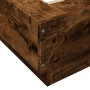 Smoked oak engineered wood bed frame 140x190cm by vidaXL, Beds and slatted bases - Ref: Foro24-3281221, Price: 157,88 €, Disc...