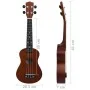 Soprano ukulele set for children with dark wood case 23" by vidaXL, String instruments - Ref: Foro24-70150, Price: 30,95 €, D...