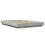 Concrete gray engineered wood bed frame 120x200cm by vidaXL, Beds and slatted bases - Ref: Foro24-3281199, Price: 148,83 €, D...