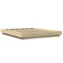 Sonoma oak engineered wood bed frame 150x200 cm by vidaXL, Beds and slatted bases - Ref: Foro24-3281184, Price: 161,23 €, Dis...