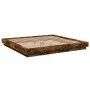 Smoked oak engineered wood bed frame 200x200cm by vidaXL, Beds and slatted bases - Ref: Foro24-3281165, Price: 185,47 €, Disc...
