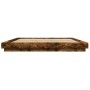 Smoked oak engineered wood bed frame 200x200cm by vidaXL, Beds and slatted bases - Ref: Foro24-3281165, Price: 187,82 €, Disc...