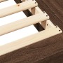 Estructura de cama madera de ingeniería marrón roble 120x190 cm de vidaXL, Camas y somieres - Ref: Foro24-3281237, Precio: 16...