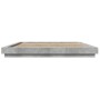 Estructura de cama madera de ingeniería gris hormigón 180x200cm de vidaXL, Camas y somieres - Ref: Foro24-3281171, Precio: 17...