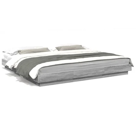 Sonoma gray engineered wood bed frame 180x200 cm by vidaXL, Beds and slatted bases - Ref: Foro24-3281173, Price: 176,83 €, Di...