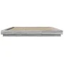 Estructura de cama madera de ingeniería gris Sonoma 180x200 cm de vidaXL, Camas y somieres - Ref: Foro24-3281173, Precio: 176...